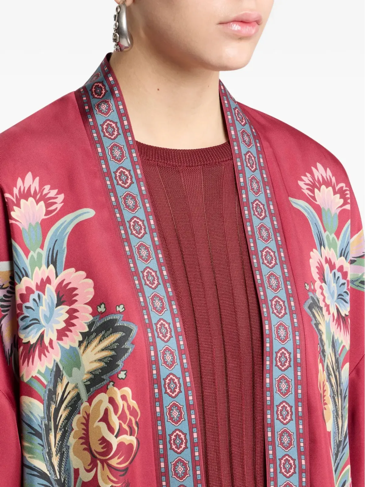 ETRO 花柄プリントトップス - レッド - 画像4