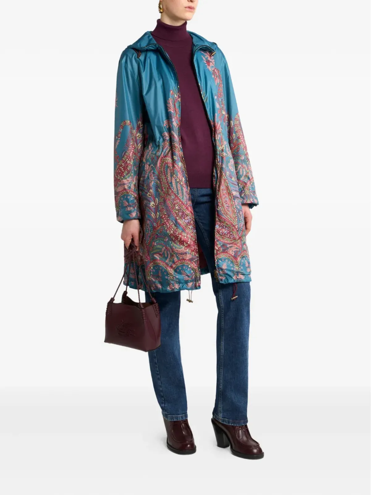 ETRO ペイズリー柄レインコート - 画像2