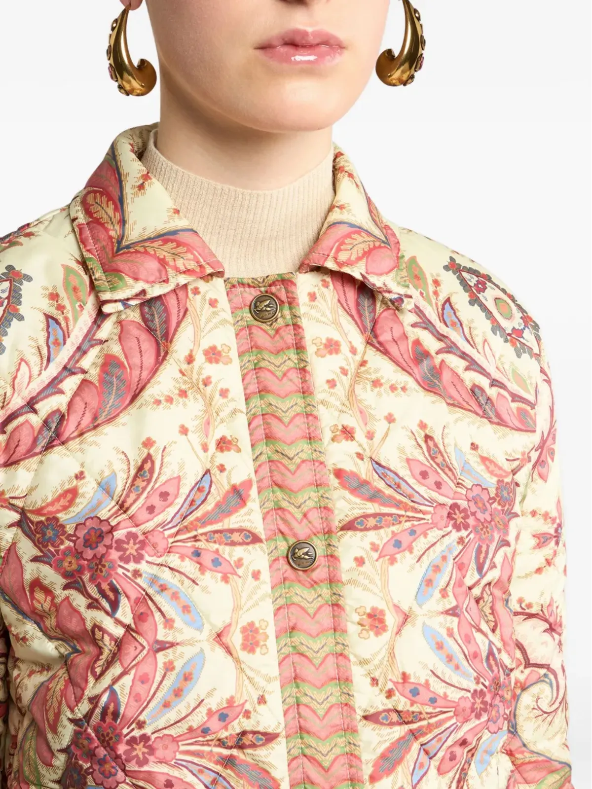 ETRO ペイズリープリント キルティングジャケット - 画像4