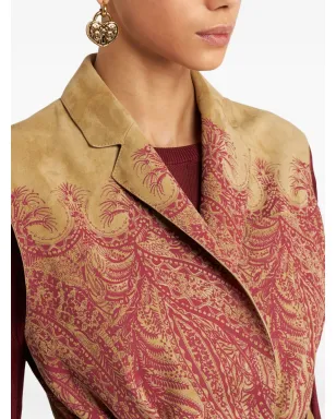 ETRO ペイズリープリント スエード ベスト - サムネイル4