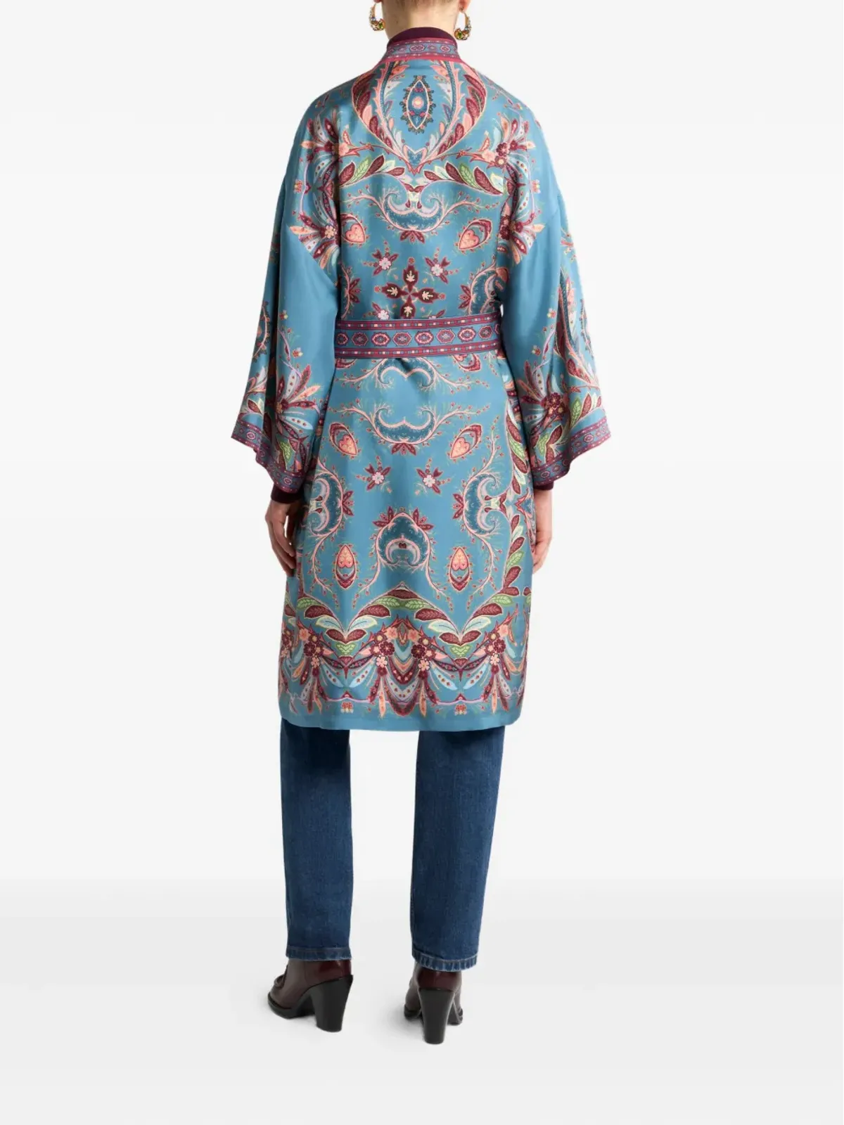 ETRO ケサ ペイズリー柄ベルト付きコート - 画像3