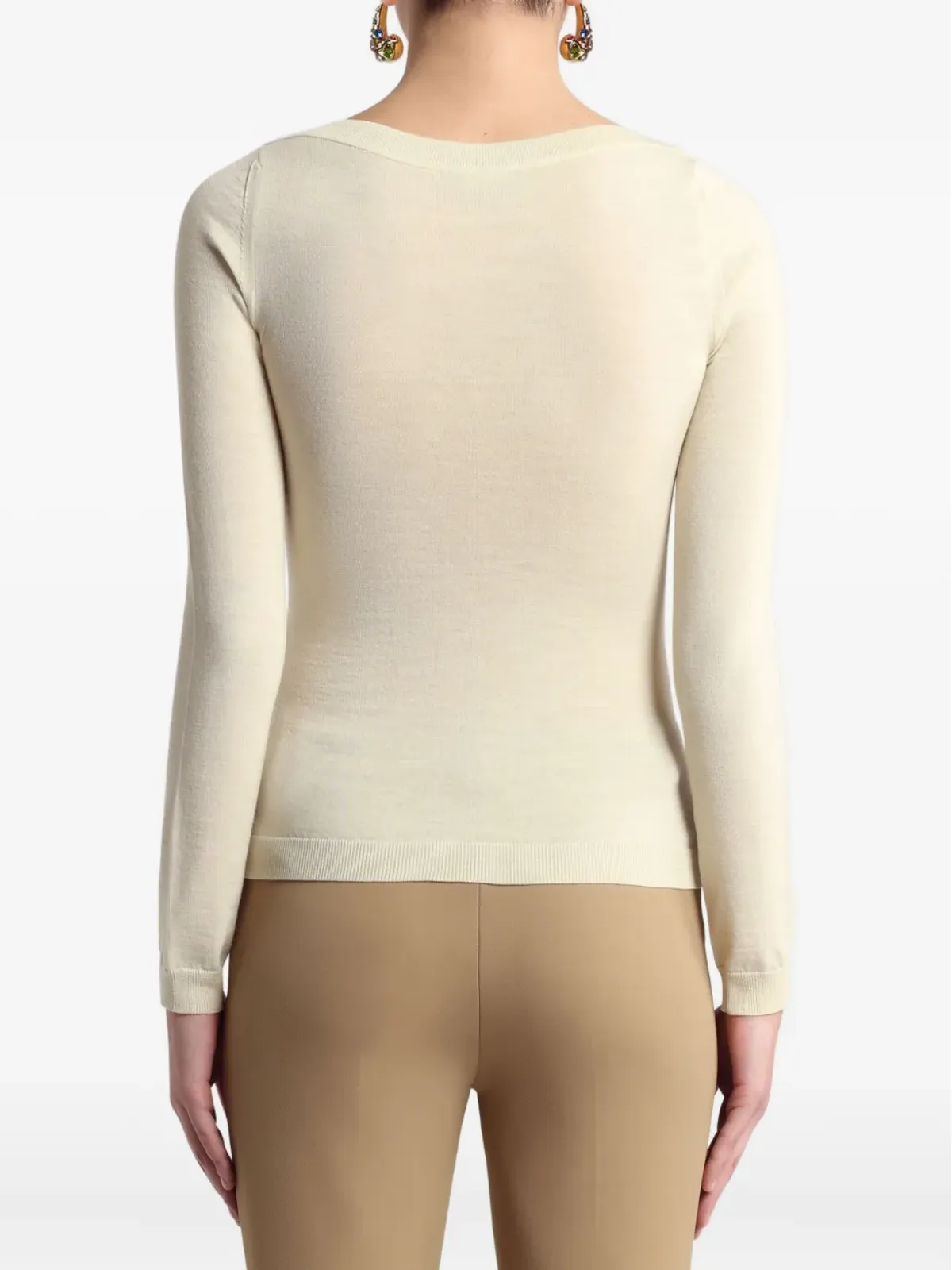ETRO floral-jacquard sweater - Neutrals - 画像3
