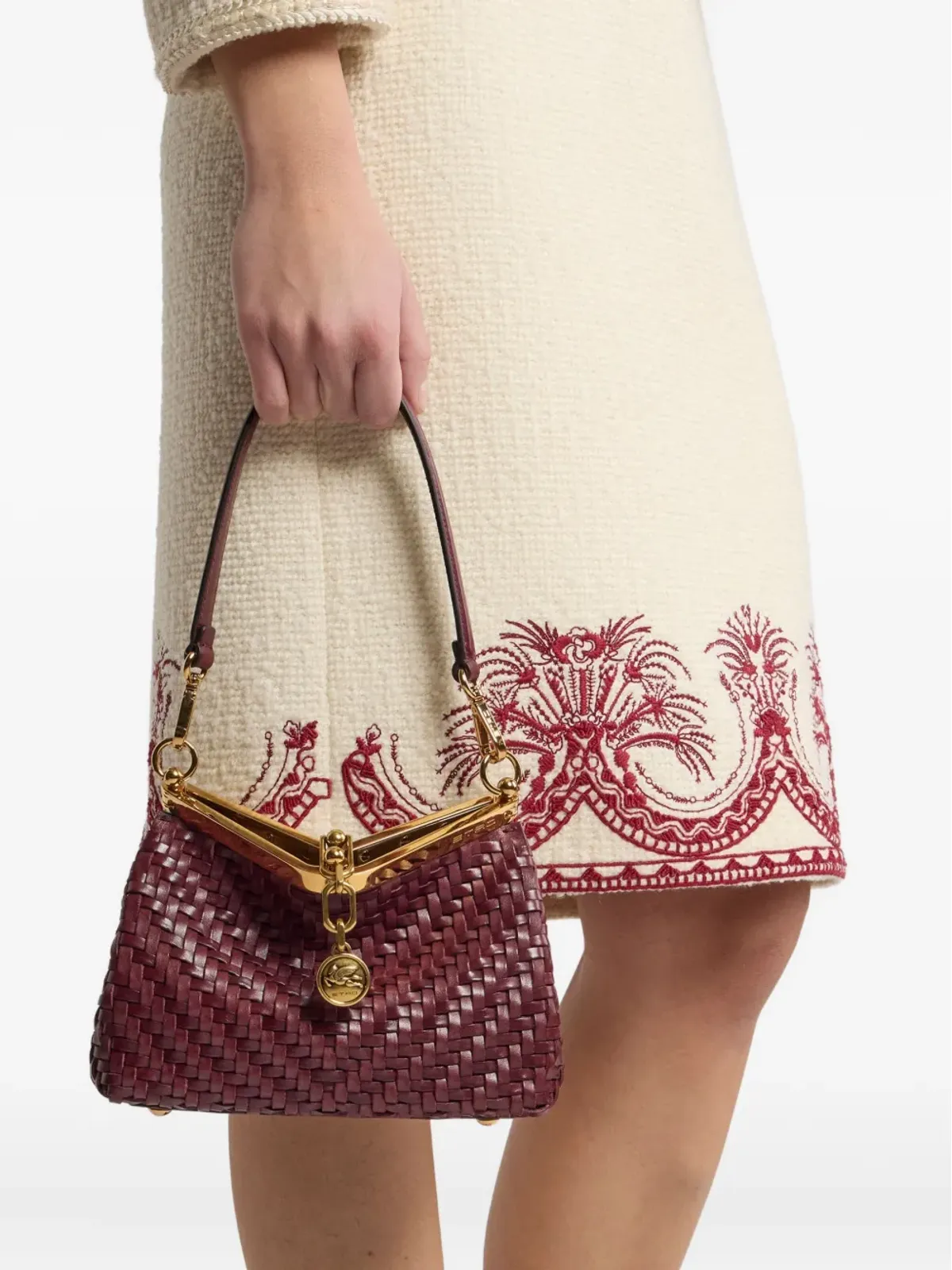 ETRO Vellaレザー トートバッグ - レッド - 画像2