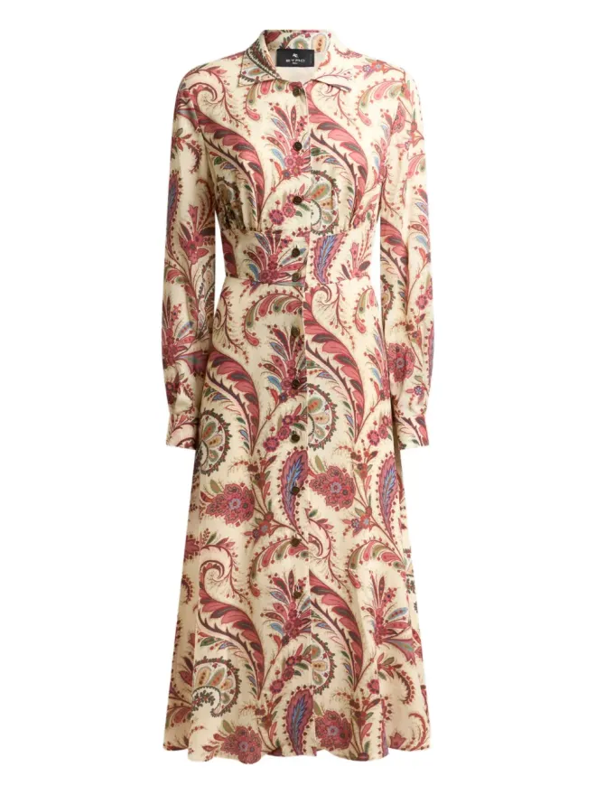 ETRO ETRO ペイズリープリント シャツミディドレスの商品画像