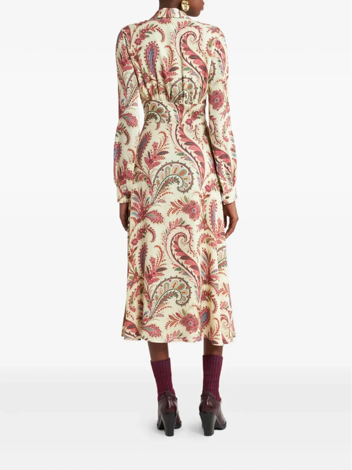 ETRO ペイズリープリント シャツミディドレス - 画像3