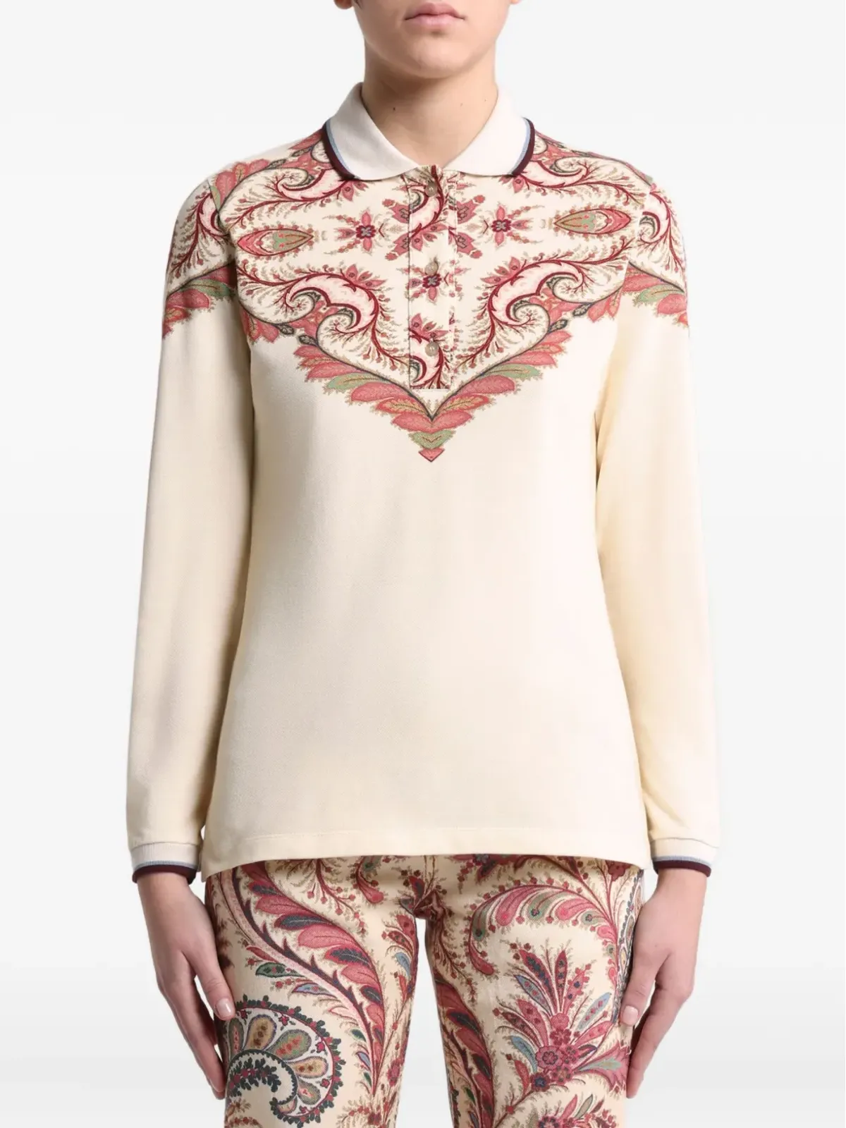 ETRO ペイズリープリント ポロシャツ - 画像2