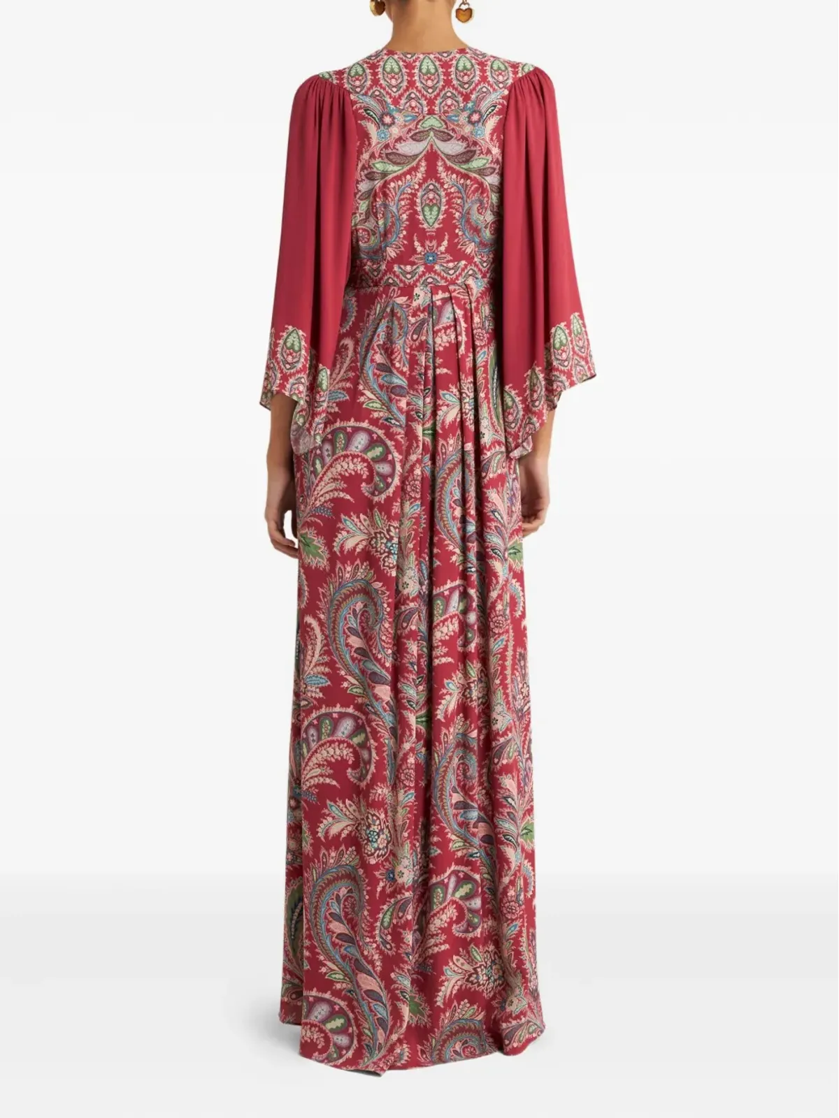 ETRO ペイズリープリントプリーツドレス - 画像3