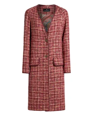 ETRO ツイード シングルブレスト コート - サムネイル1