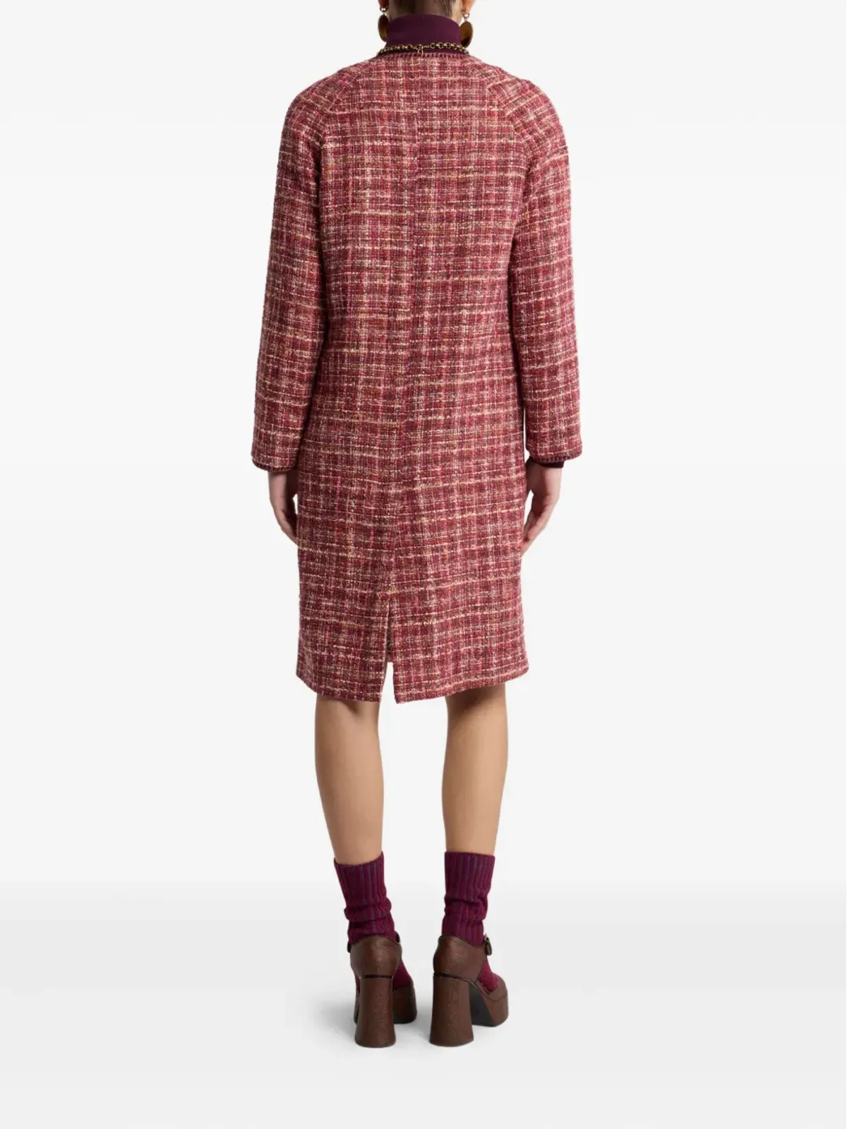 ETRO ツイード シングルブレスト コート - 画像3