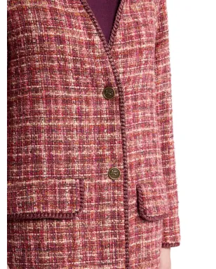 ETRO ツイード シングルブレスト コート - サムネイル4