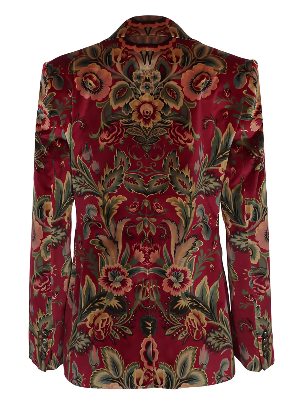 ETRO 花柄ベルベットブレザー - 画像2