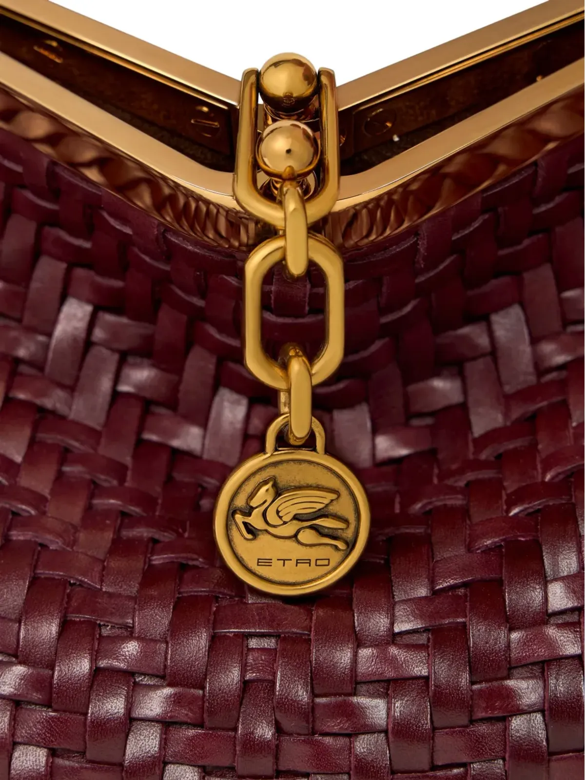 ETRO ヴェラ ウォーブン レザー ショルダーバッグ - 画像4