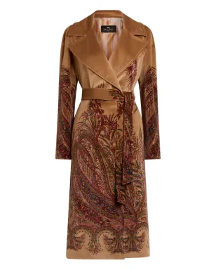 ETRO ペイズリープリントベルベットコート - サムネイル1