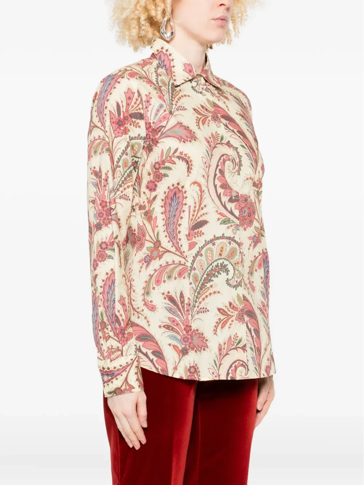 ETRO ペイズリープリント ポプリンシャツ - 画像3