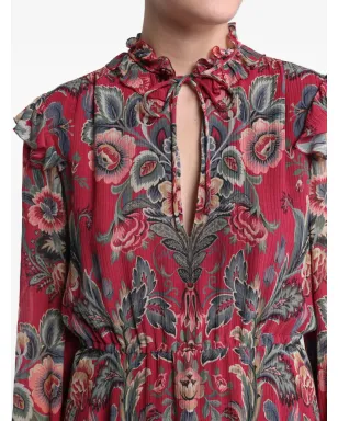 ETRO フリル花柄プリントミニドレス - サムネイル4