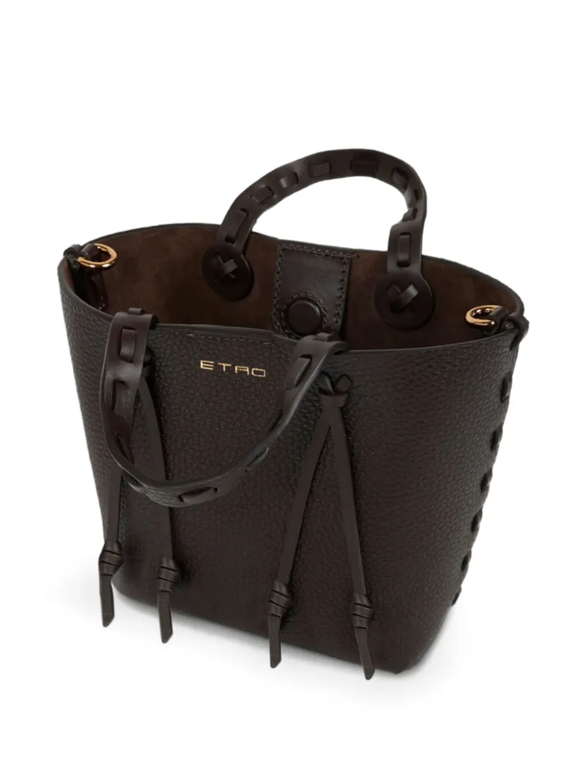 ETRO ミニレザートートバッグ - ブラック - 画像5