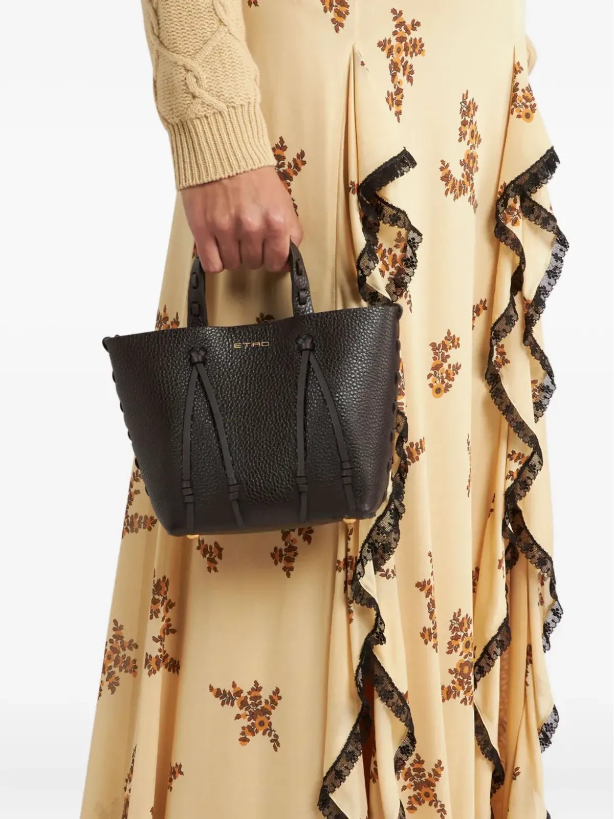 ETRO ミニレザートートバッグ - ブラック - 画像2