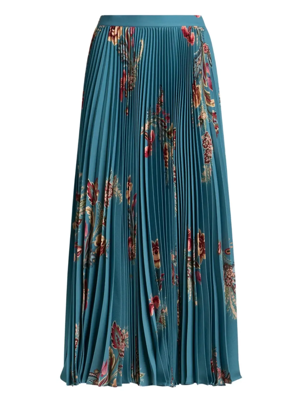 ETRO プリーツ花柄ミディスカート - 画像1