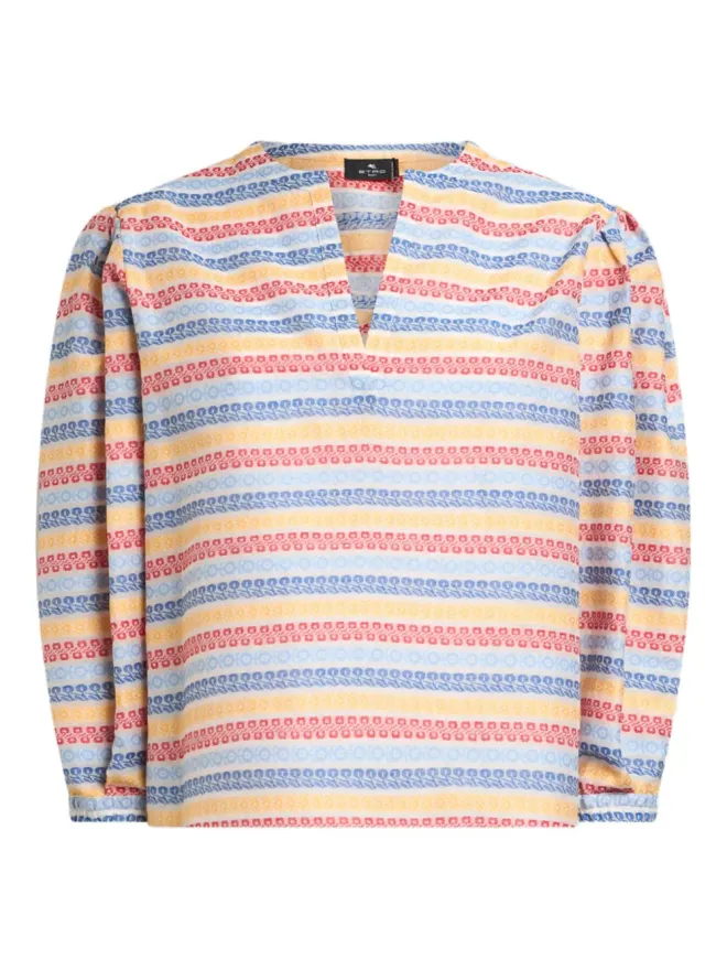 ETRO ETRO ジャカードストライプ ブラウス - S9883の商品画像