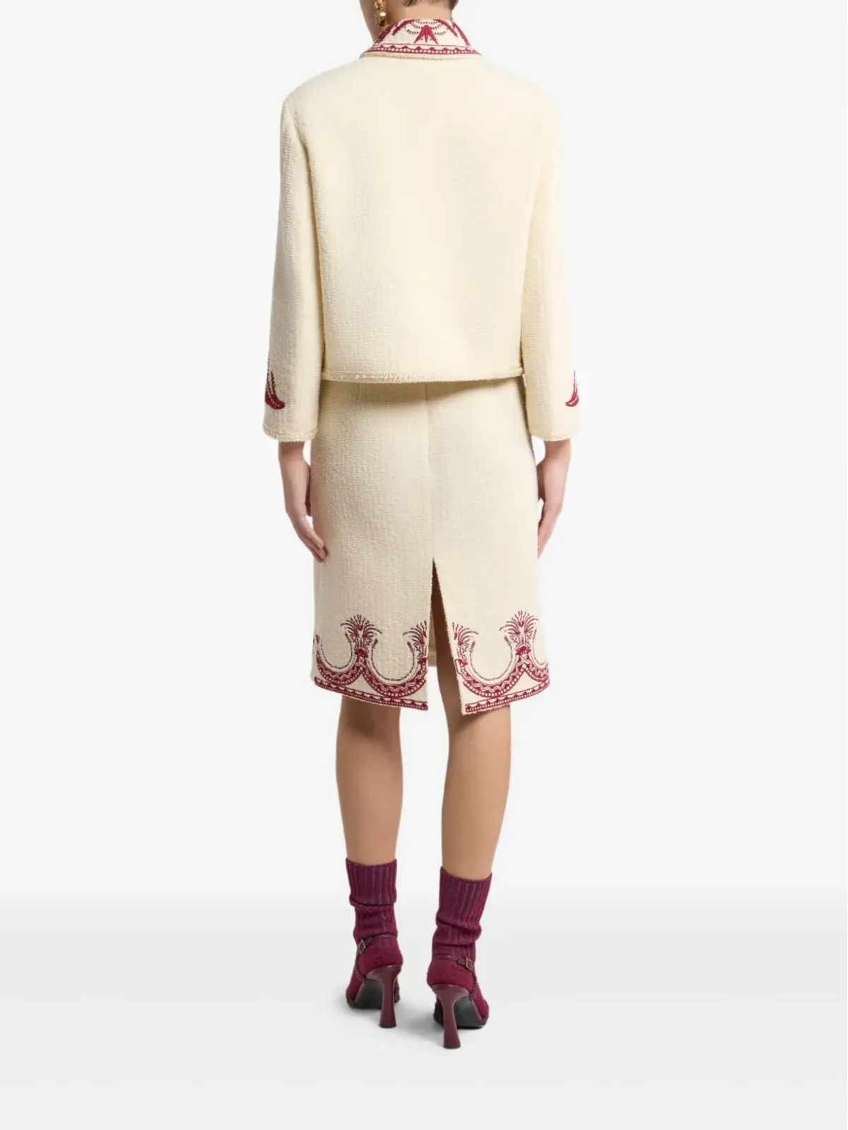 ETRO ブークレ調ツイードジャケット - 画像3