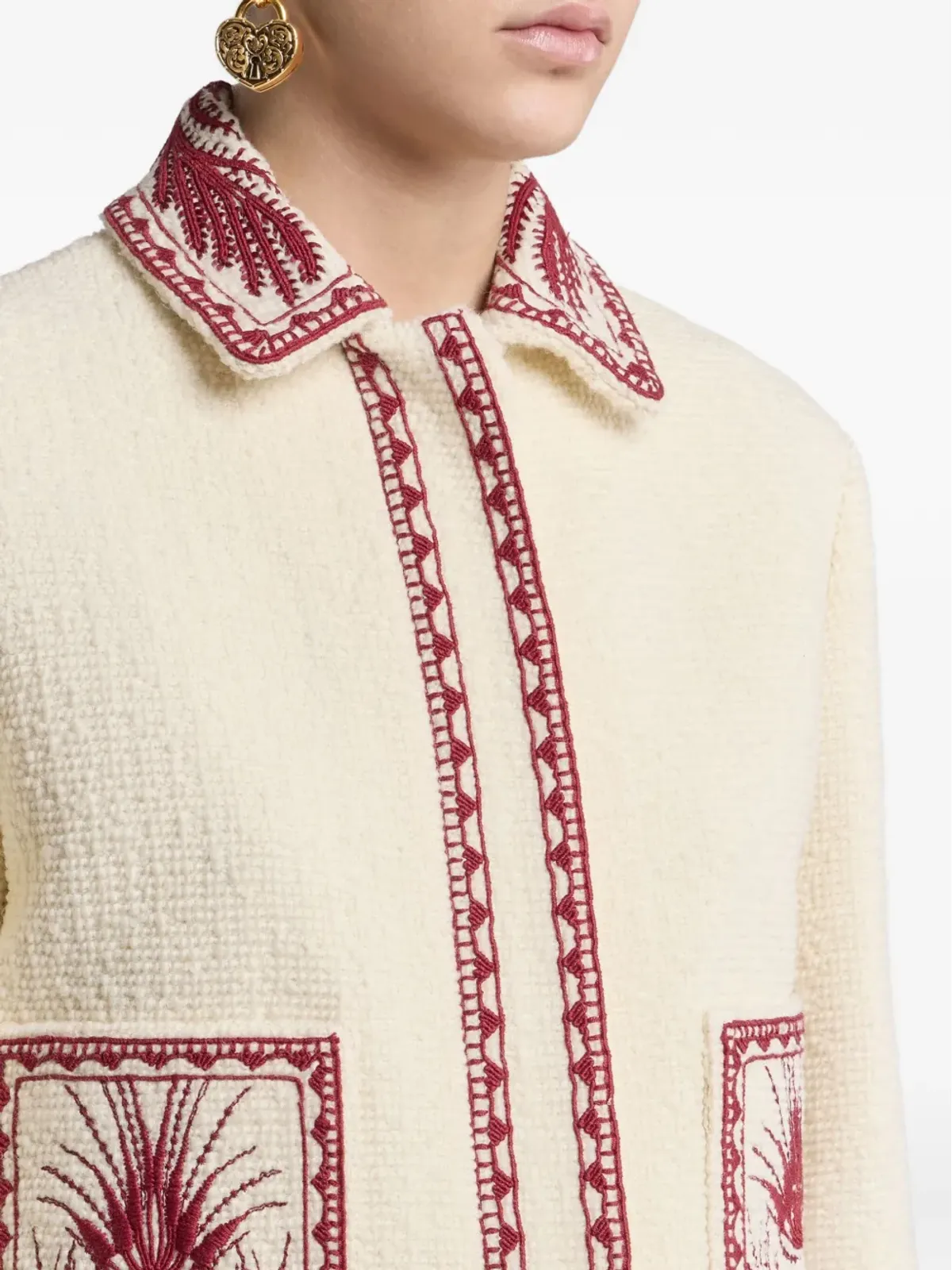 ETRO ブークレ調ツイードジャケット - 画像4