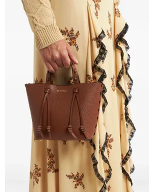 ETRO knotted leather mini bag - Brown - サムネイル4