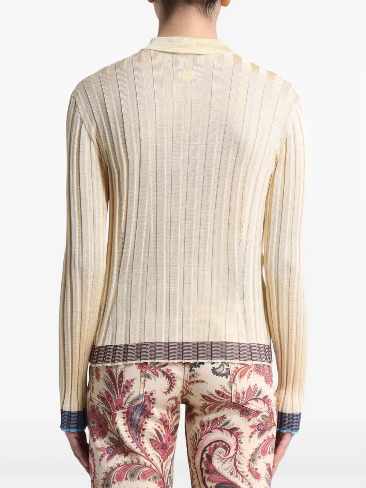 ETRO リブ編みポロシャツ - 画像3