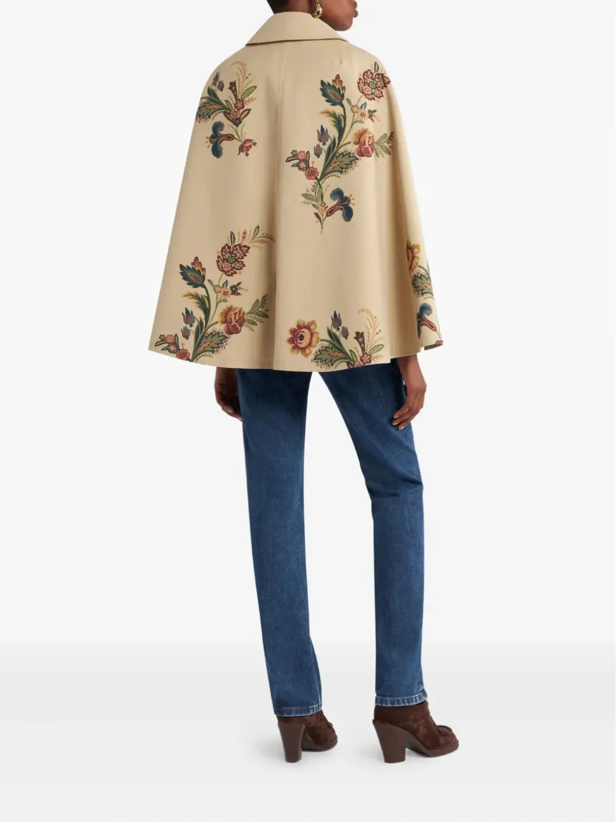 ETRO 花柄プリントのケープ - 画像3