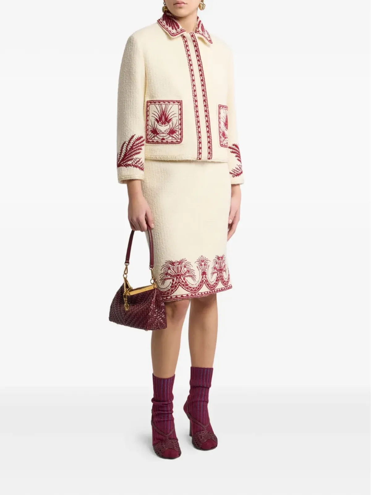 ETRO ブークレ ペンシルスカート - 画像2