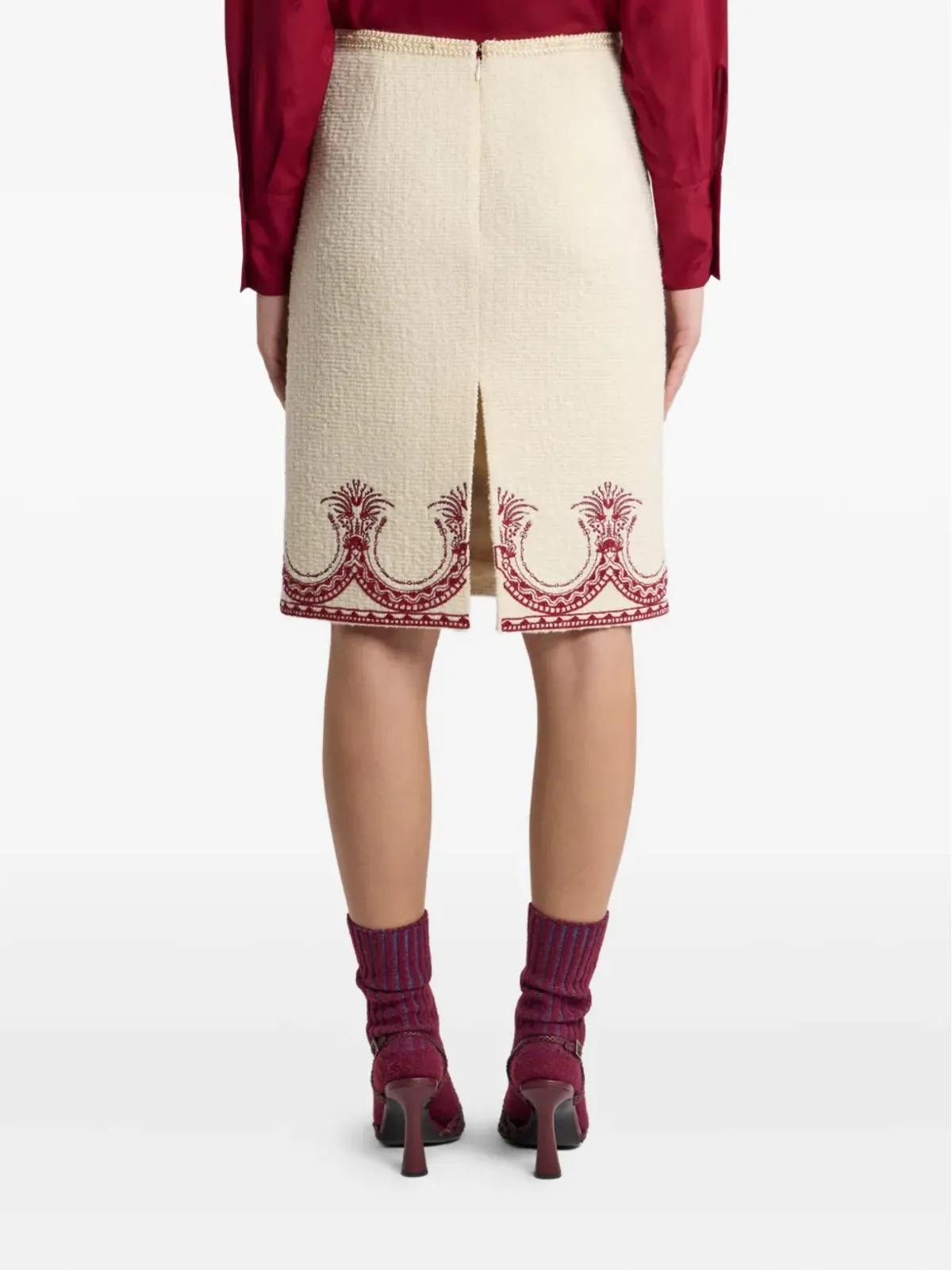 ETRO ブークレ ペンシルスカート - 画像4