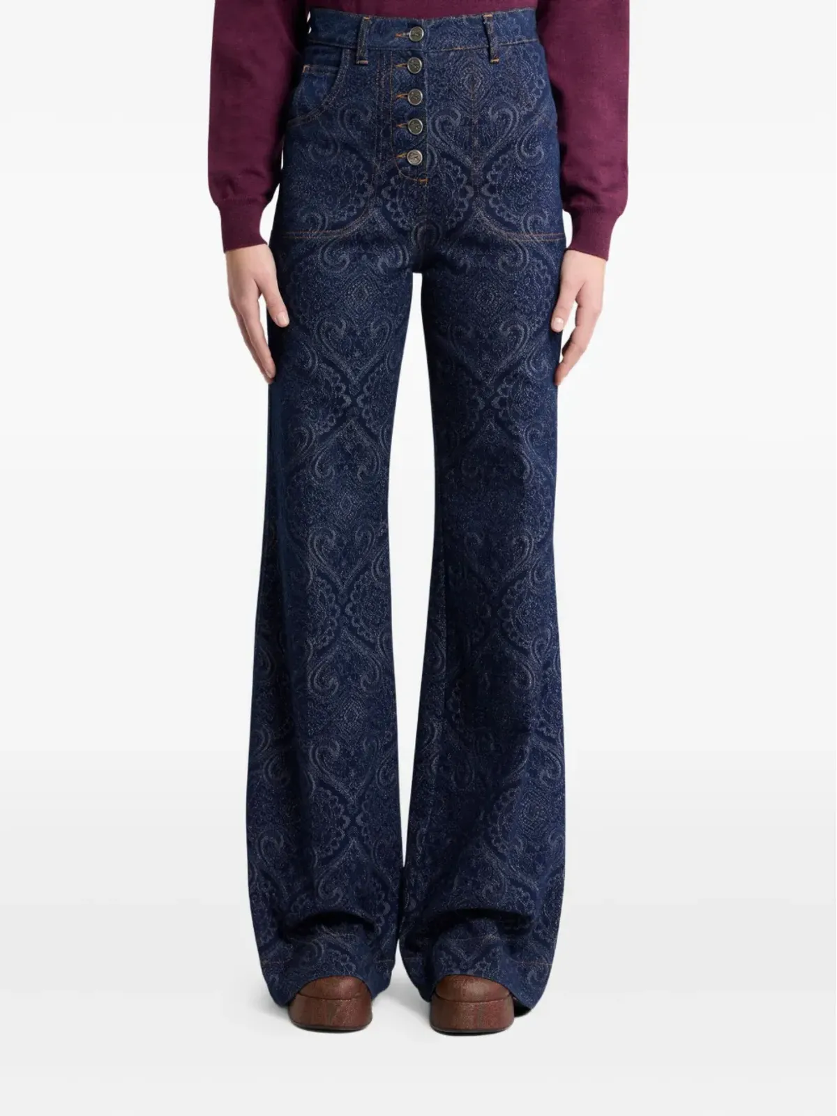ETRO ペイズリージャカードジーンズ - 画像3