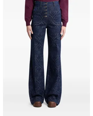 ETRO ペイズリージャカードジーンズ - サムネイル3