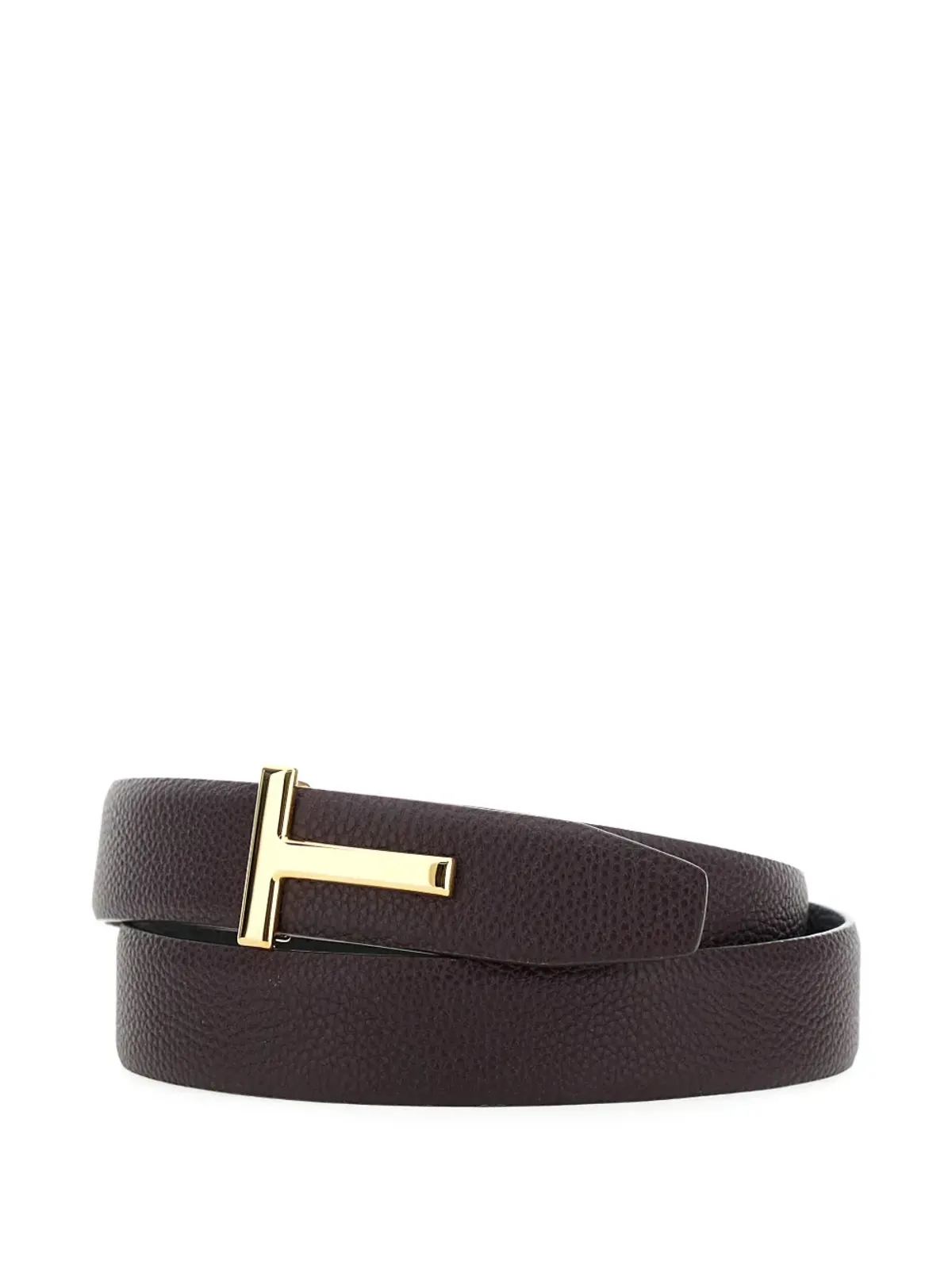 TOM FORD グレインドレザー T-バックル ベルト - 画像3