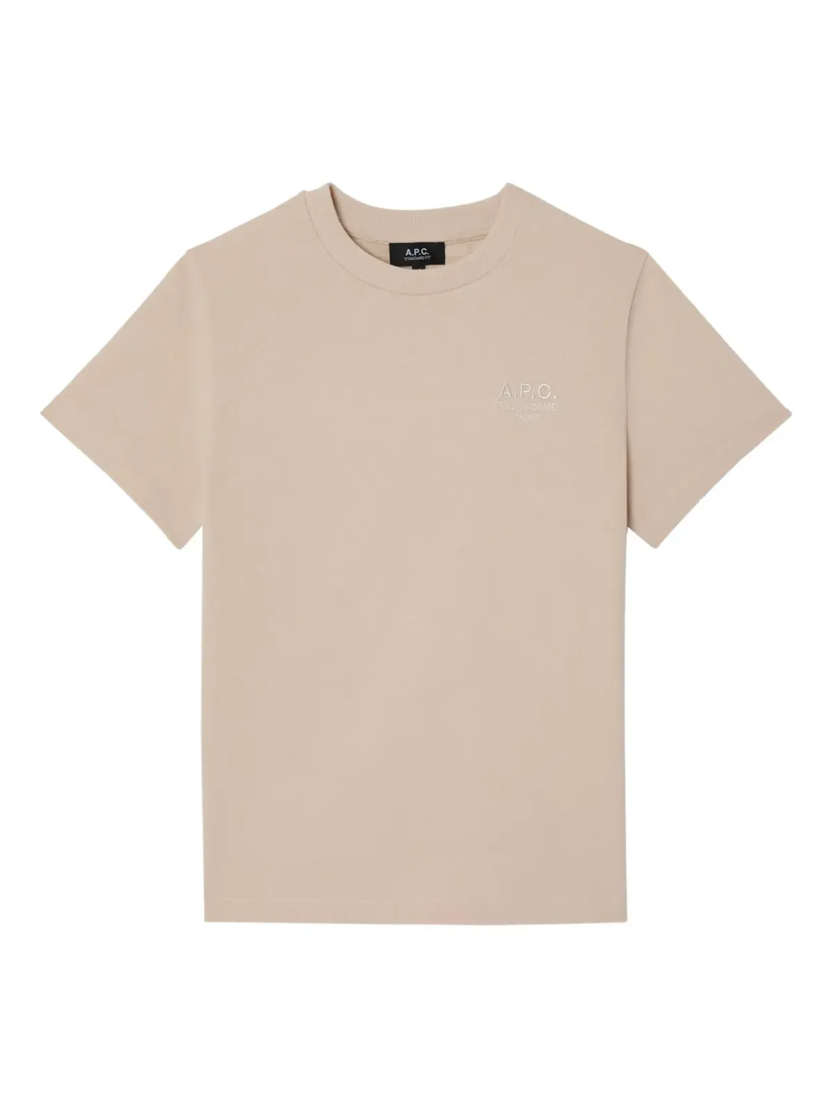 A.P.C. ロゴ刺繍Tシャツ（ベージュ） - 画像1