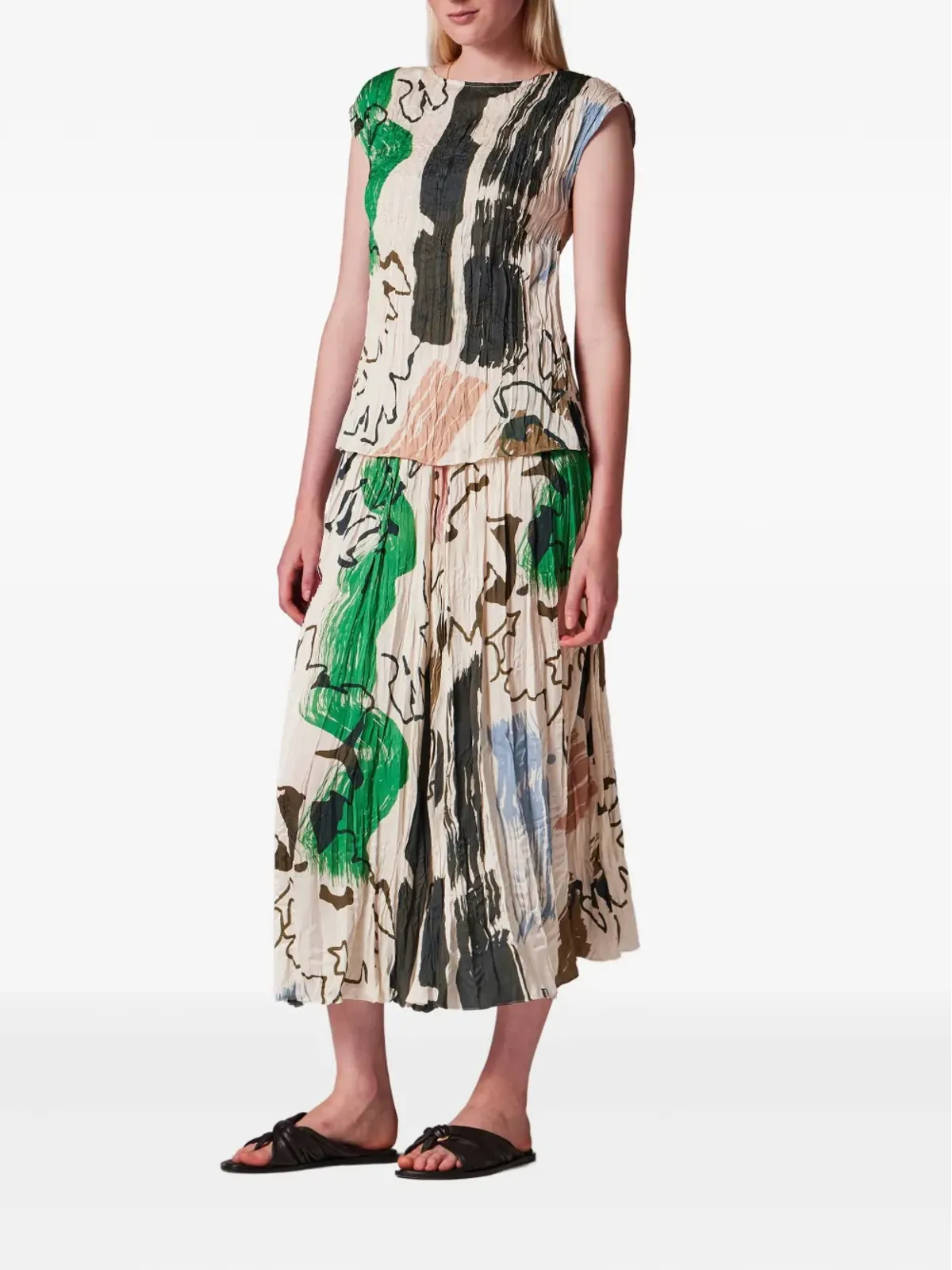 Paul Smith プリーツプリントスカート - 画像2