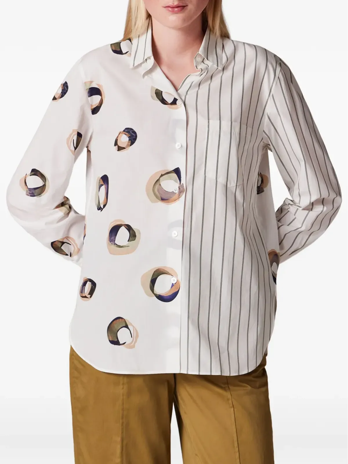 PS Paul Smith ストライプ柄プリントシャツ - 画像3