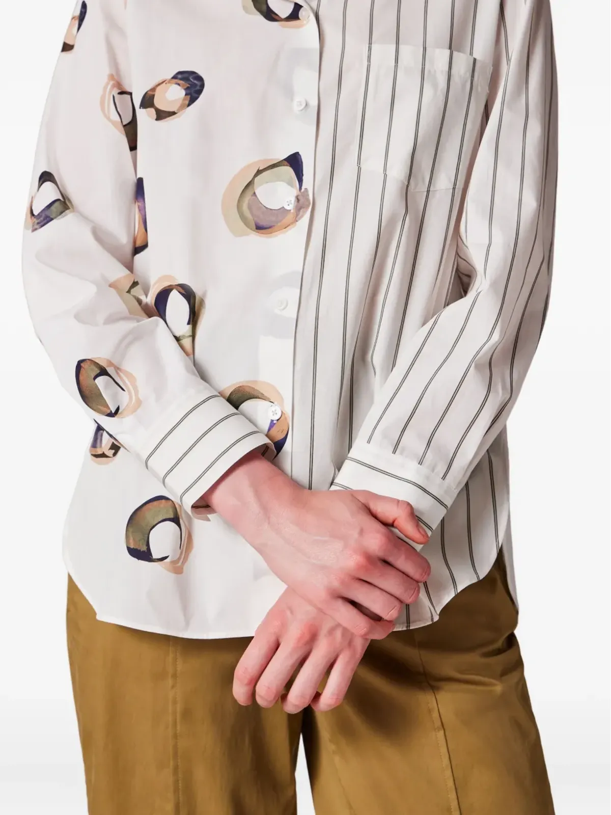 PS Paul Smith ストライプ柄プリントシャツ - 画像4