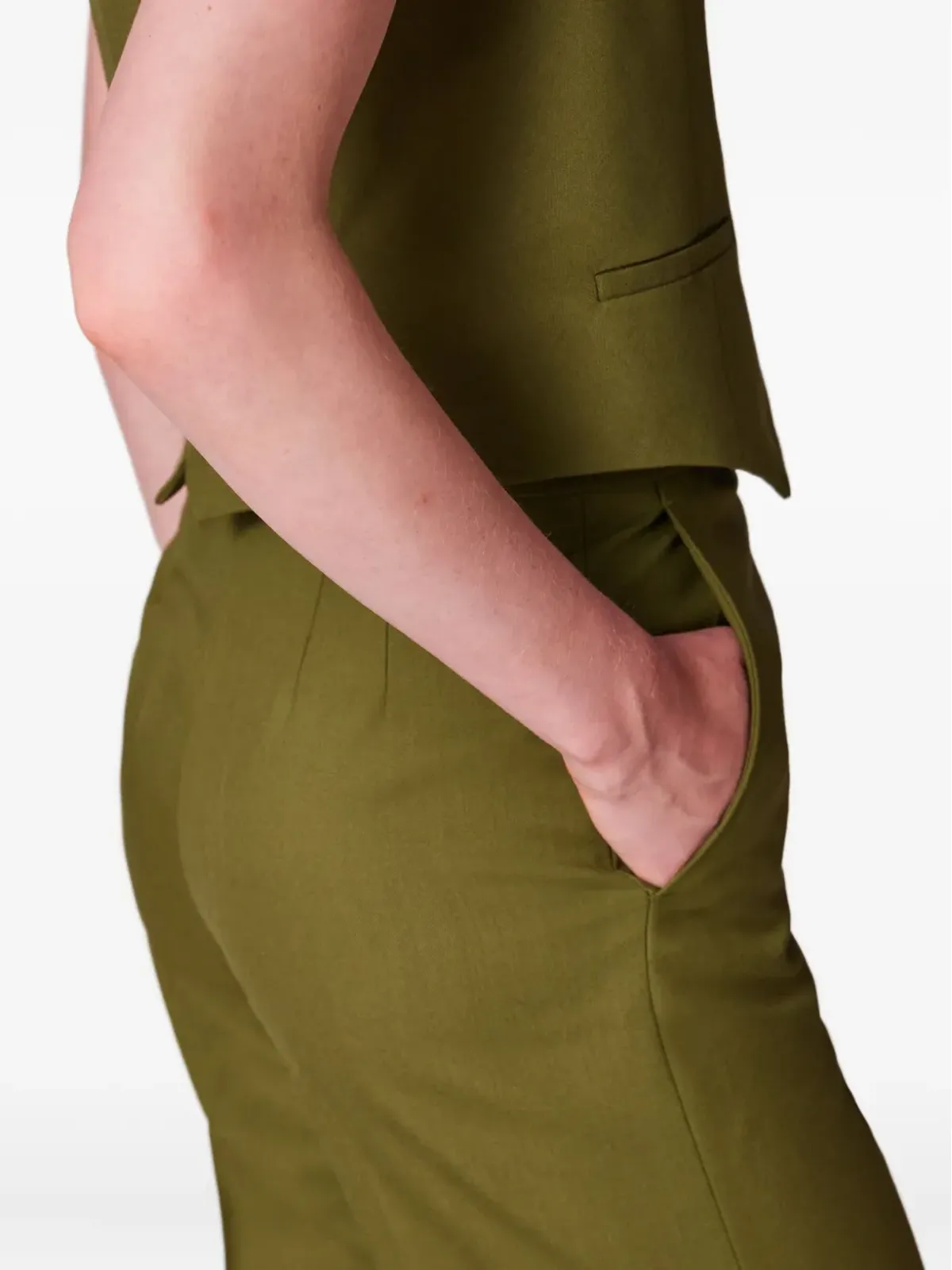 PS Paul Smith pressed-crease trousers - Green - 画像5
