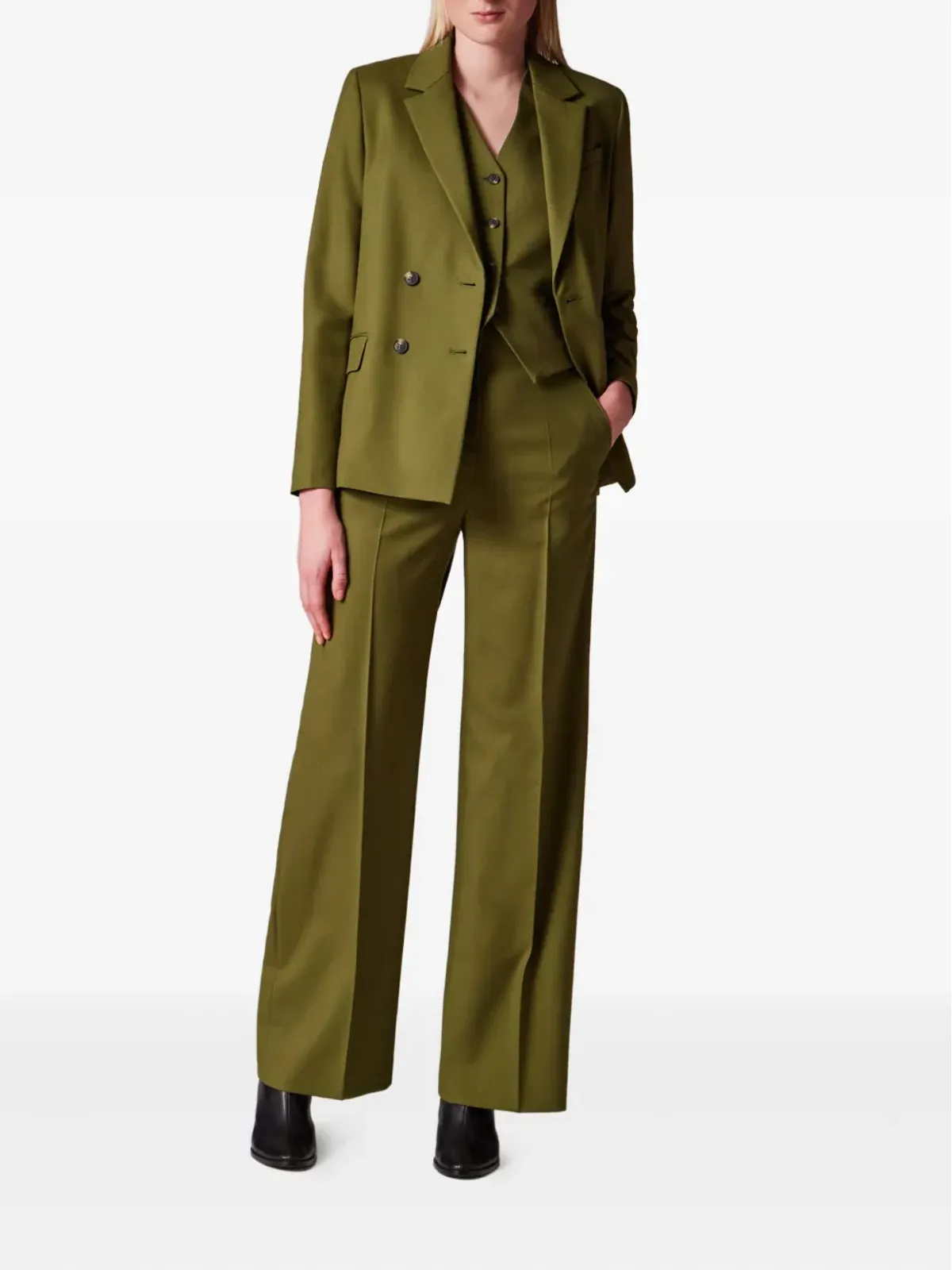 PS Paul Smith pressed-crease trousers - Green - 画像2
