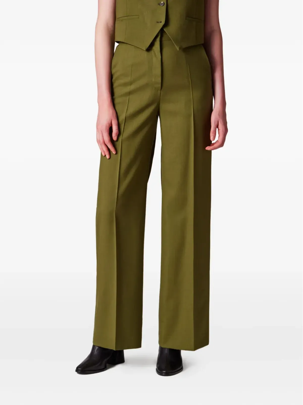 PS Paul Smith pressed-crease trousers - Green - 画像3