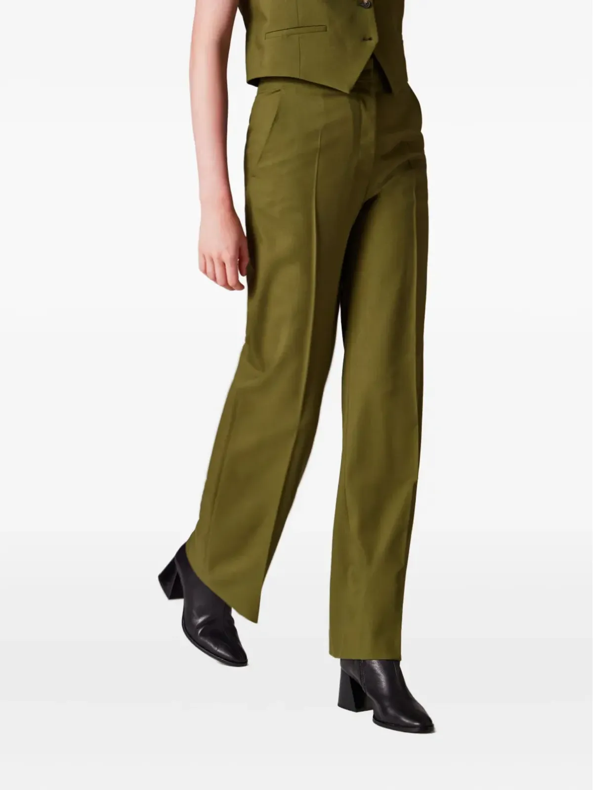 PS Paul Smith pressed-crease trousers - Green - 画像4