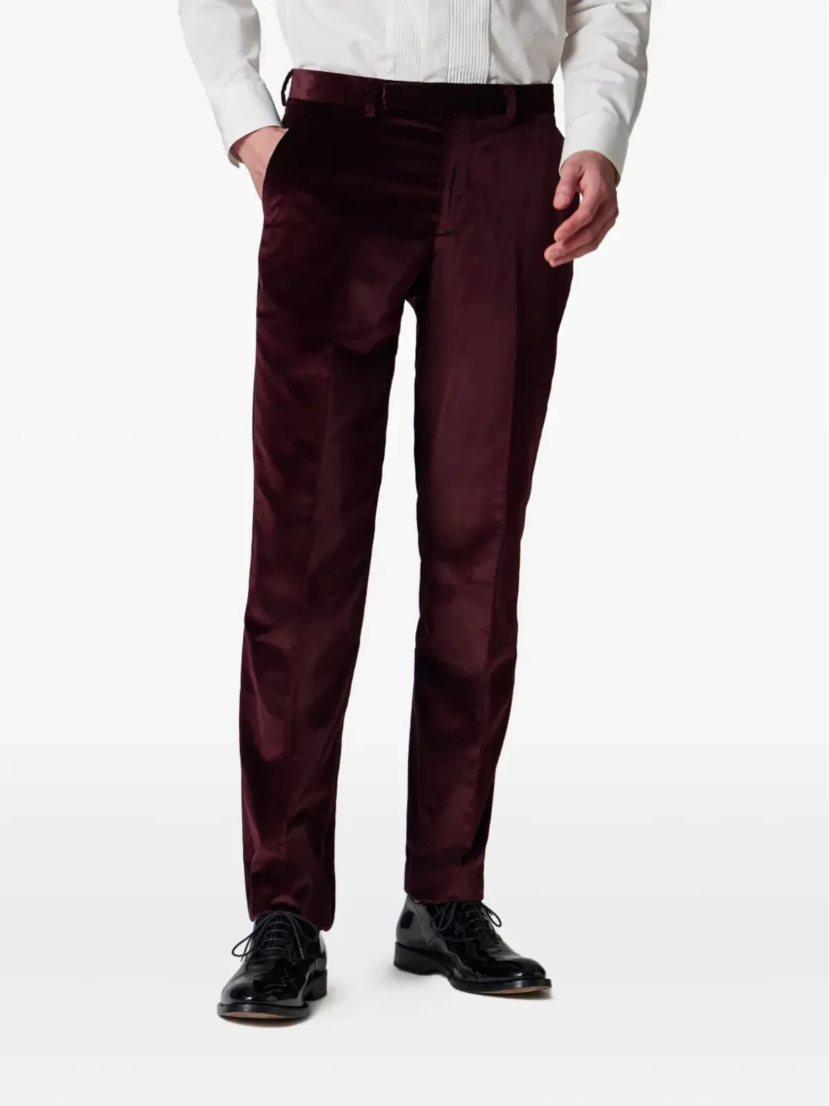 Paul Smith ベルベットパンツ レッド - 画像3