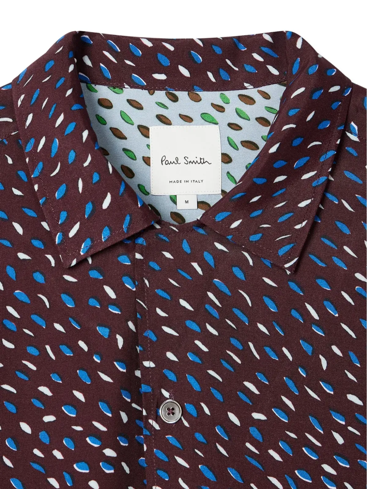 Paul Smith スクリーン・ダンス・プリント キャンプカラーシャツ レッド - 画像5