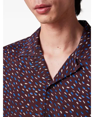 Paul Smith スクリーン・ダンス・プリント キャンプカラーシャツ レッド - サムネイル4