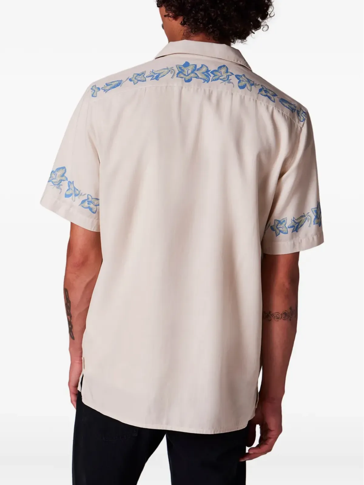 PS Paul Smith リバーカラー花柄装飾シャツ - 画像4