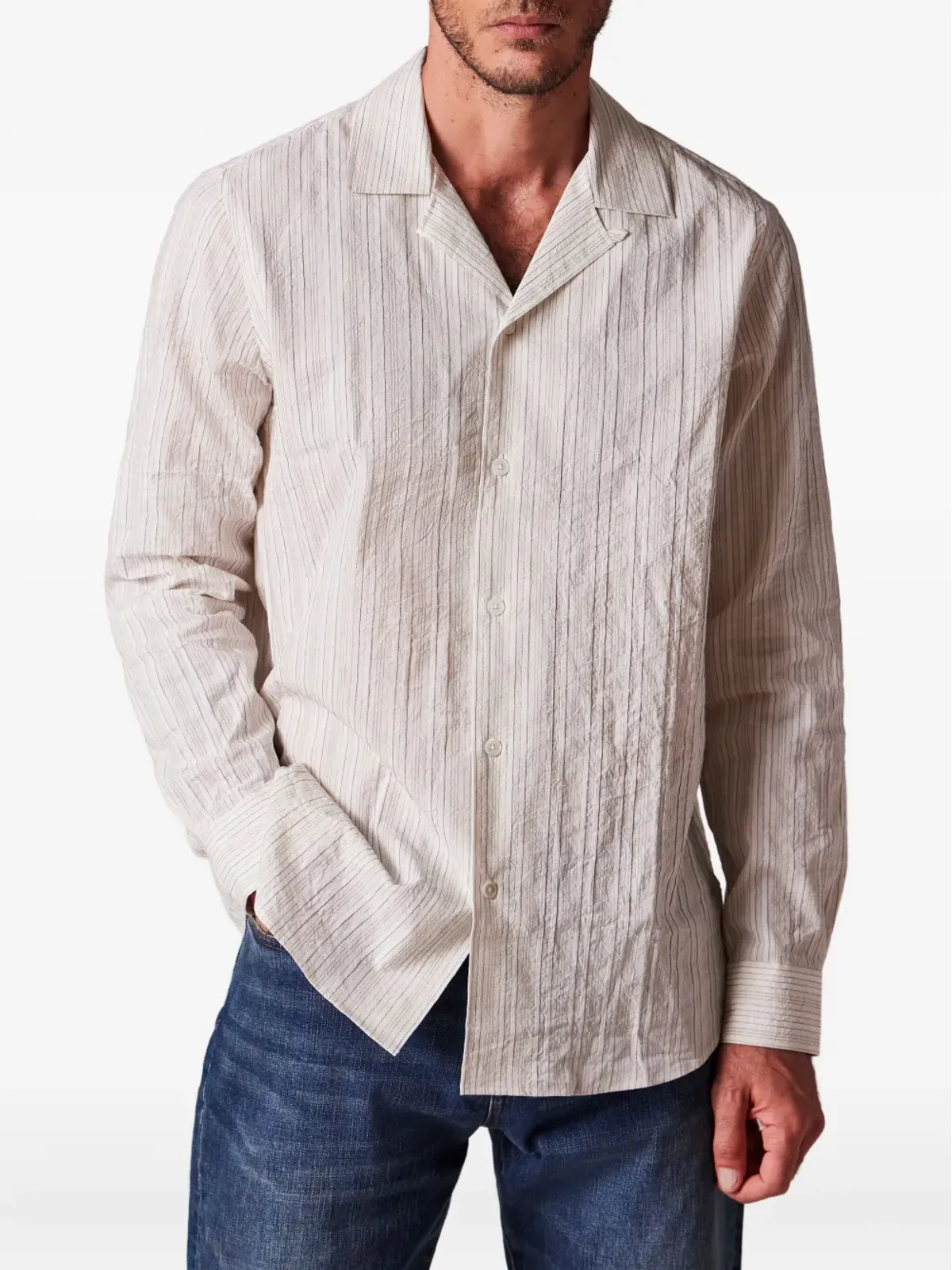 Paul Smith ストライプ キャンプカラーシャツ - 画像2