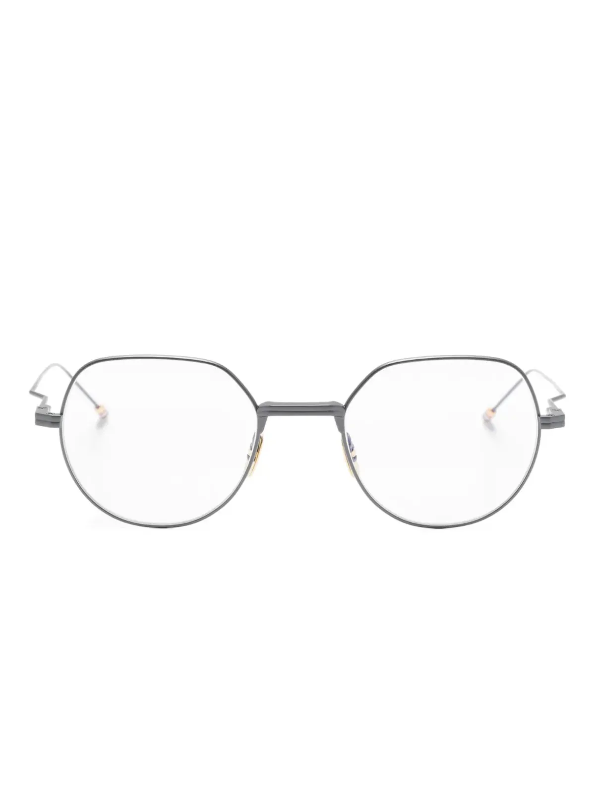 Thom Browne Eyewear 丸型フレームのメタル眼鏡 - 画像1