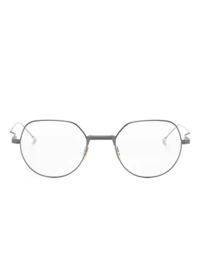 Thom Browne Eyewear Thom Browne Eyewear 丸型フレームのメタル眼鏡の商品画像