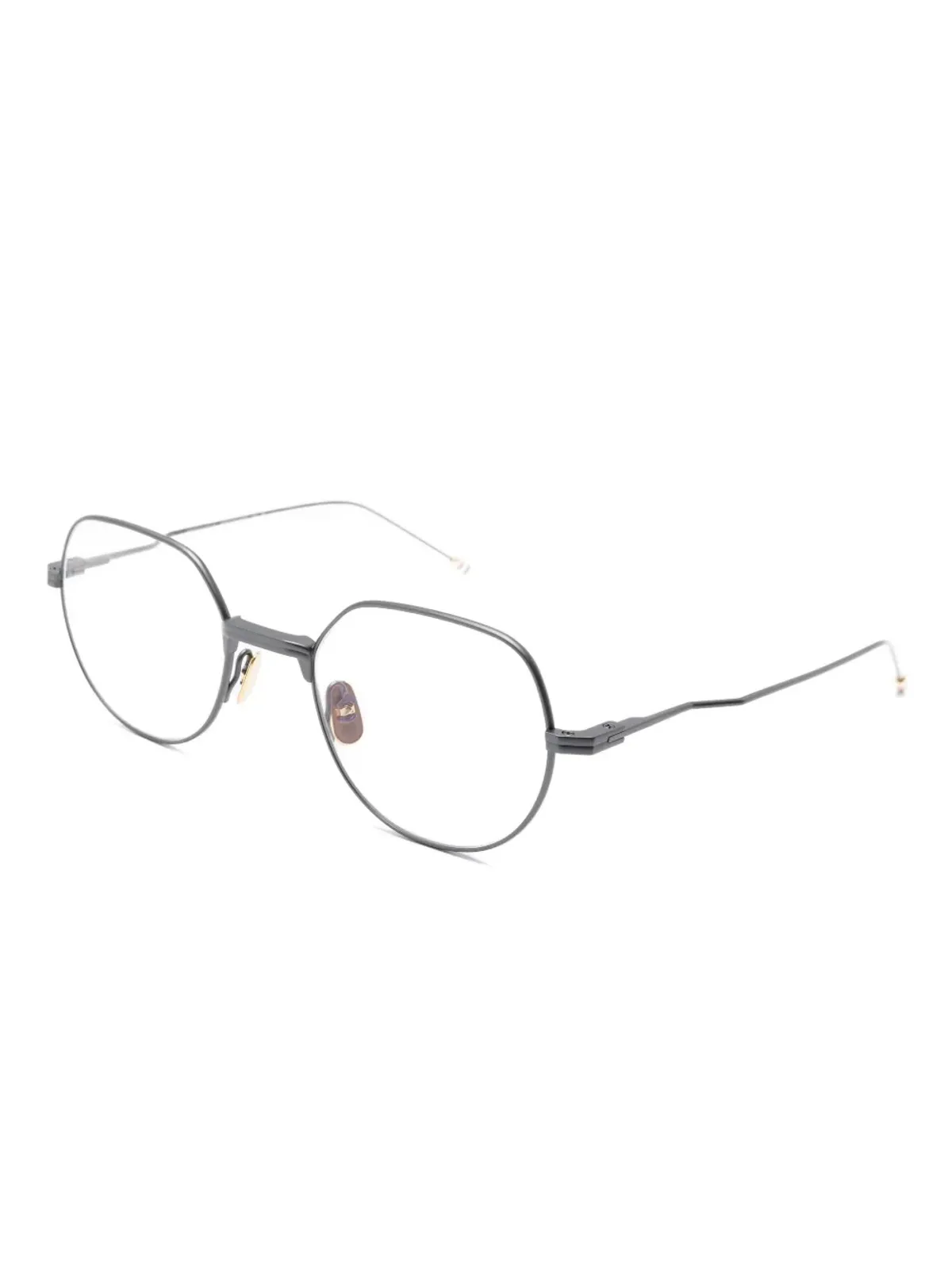 Thom Browne Eyewear 丸型フレームのメタル眼鏡 - 画像2
