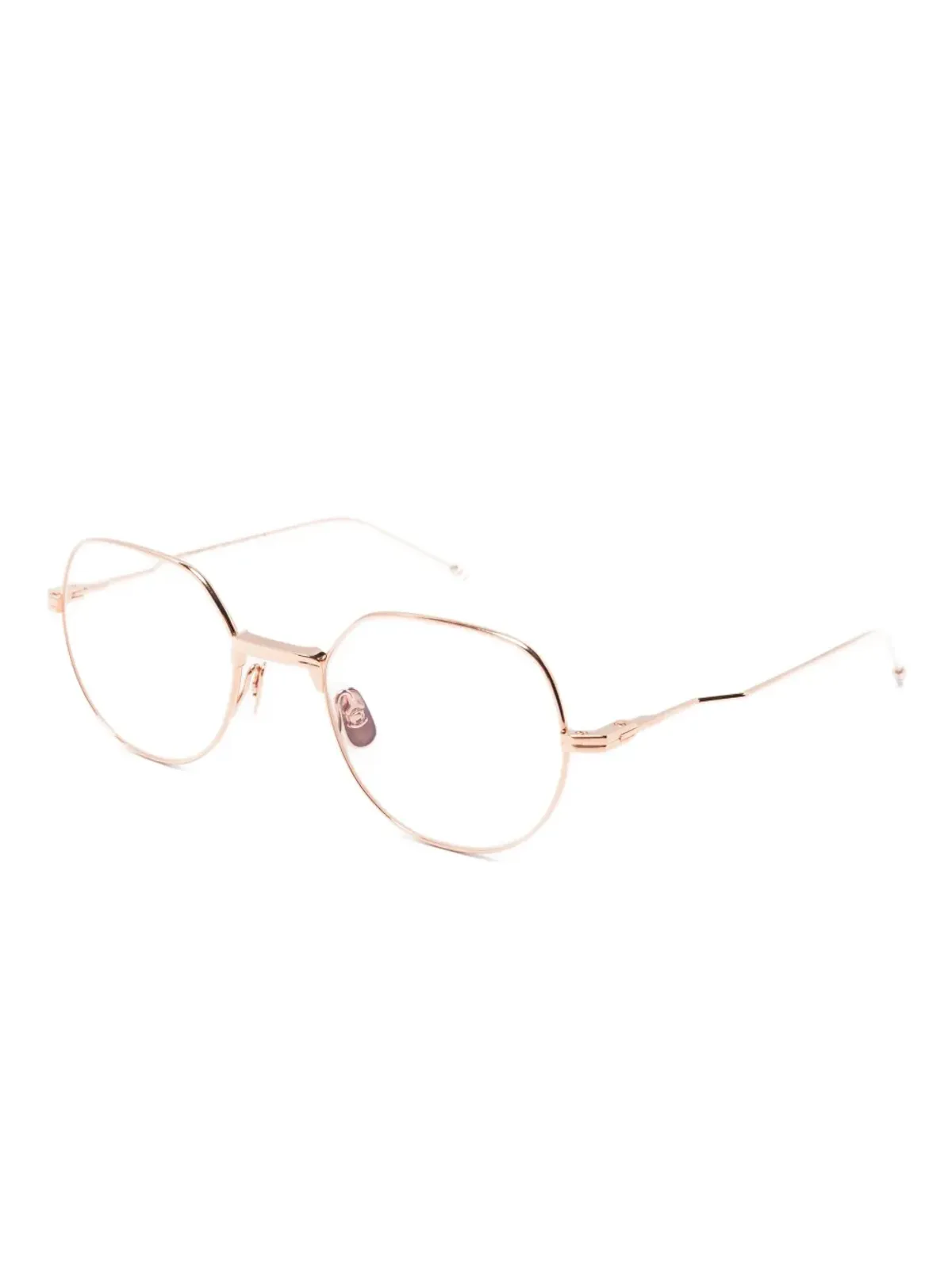 Thom Browne Eyewear ジオメトリックフレーム眼鏡 - ゴールド - 画像2